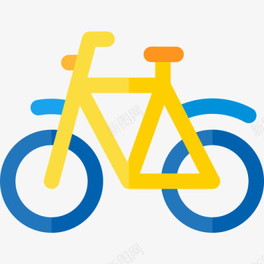 自行车可持续能源31平板图标图标