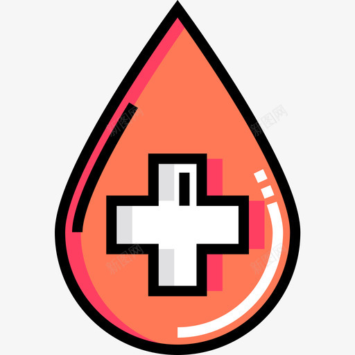血型献血20线色图标svg_新图网 https://ixintu.com 献血 线色 血型