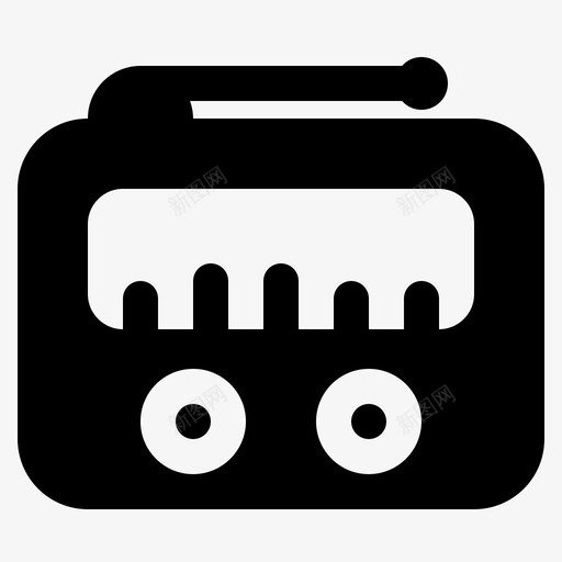 收音机音频调频图标svg_新图网 https://ixintu.com 声音 多媒体固态版本 收音机 调频 音乐 音频