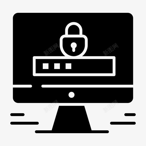 计算机互联网锁图标svg_新图网 https://ixintu.com 互联网 安全 密码 数据管理 计算机