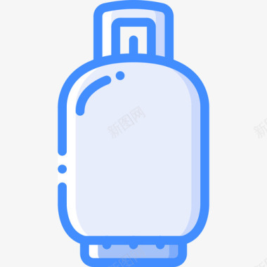 天然气容器4蓝色图标图标