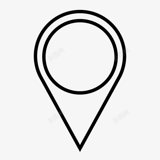 位置地址gps图标svg_新图网 https://ixintu.com gps pin 位置 地图 地址 地点