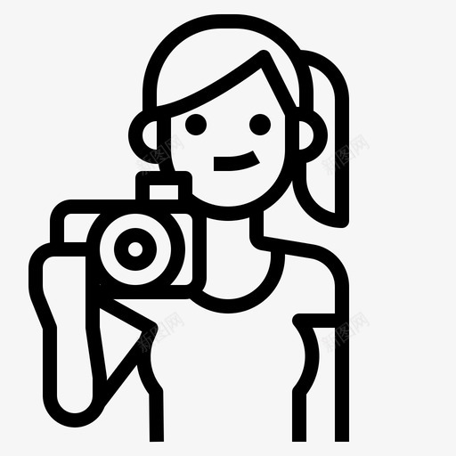 摄影化身生活方式图标svg_新图网 https://ixintu.com 人和 化身 女人 摄影 概述 生活方式