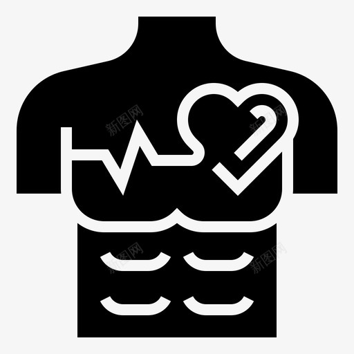 心率频率医疗保健图标svg_新图网 https://ixintu.com healthylifeglyph 医疗保健 心率 心跳 频率