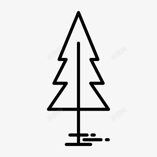 树圣诞树自然图标svg_新图网 https://ixintu.com 圣诞树 户外 松树 自然