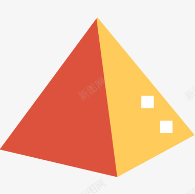 金字塔58扁平图标图标