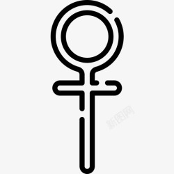 女性主义女性象征女性主义10线性图标高清图片