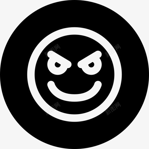 疯狂愤怒表情符号图标svg_新图网 https://ixintu.com 微笑 徽章 愤怒 疯狂 符号 表情