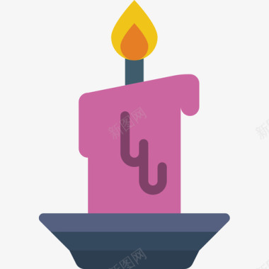 蜡烛照明2扁平图标图标