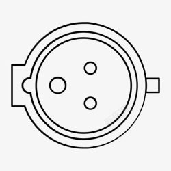 10A转16A插头iecceev16a前部iecceev16a前部电线图标高清图片