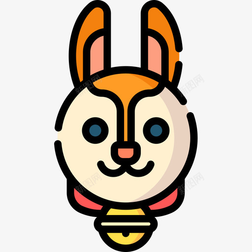 兔子宠物18线形颜色图标svg_新图网 https://ixintu.com 兔子 宠物 线形 颜色