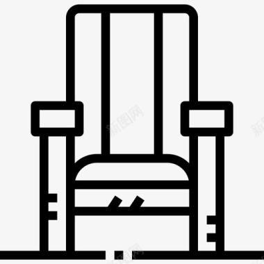 椅子31号咖啡厅直线型图标图标