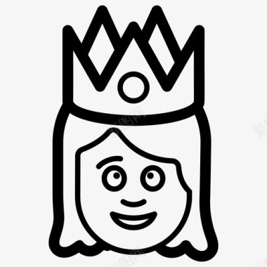 女王化身女君主图标图标