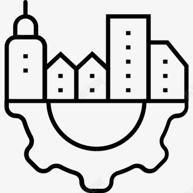 智能建筑城市建筑图标图标