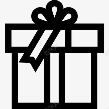 礼物新年礼物直系图标图标