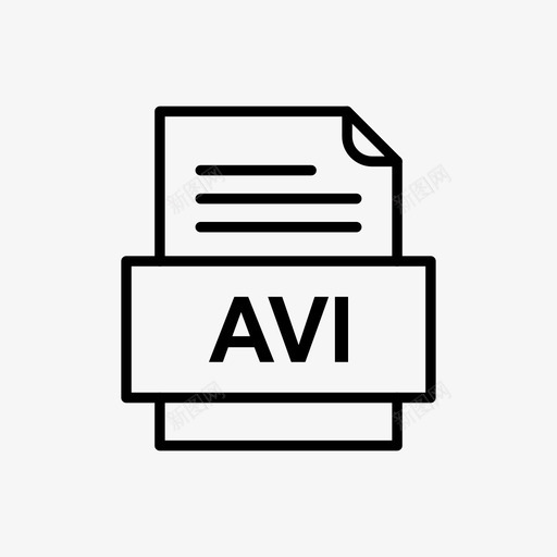avi文件文件图标文件类型格式svg_新图网 https://ixintu.com 41种 avi 图标 文件 格式 类型