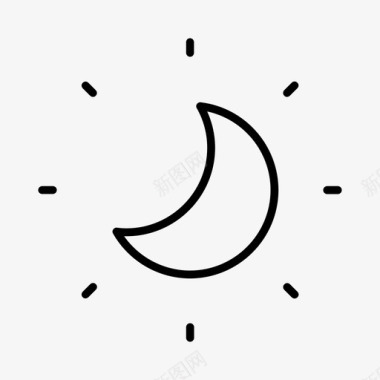 月亮午夜天空图标图标