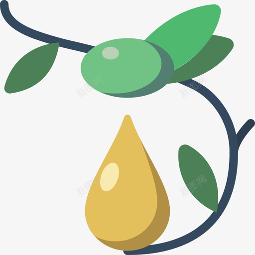 橄榄植物3扁平图标svg_新图网 https://ixintu.com 扁平 植物 橄榄