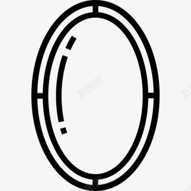 圆形镜子家具46线性图标图标