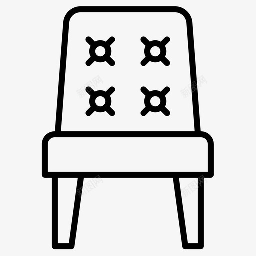 椅子家具家居装饰图标svg_新图网 https://ixintu.com 内饰 家具 家居装饰 椅子