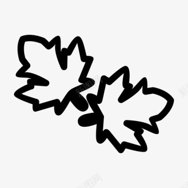 枫树秋天加拿大图标图标
