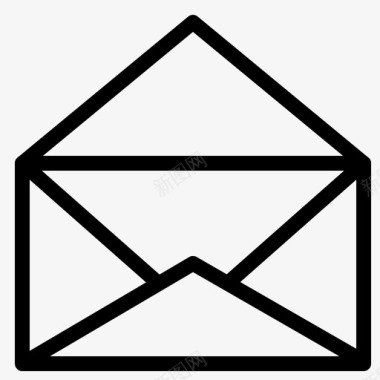 邮件信封开放式图标图标