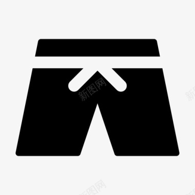 裤子海滩布料图标图标