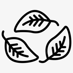可降解标志回收生物可降解生态图标高清图片