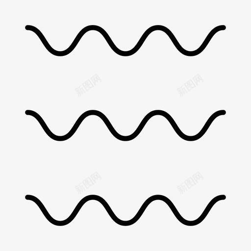波浪线线条图案图标svg_新图网 https://ixintu.com 图案 斜纹 波浪线 漩涡线 线条