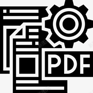 Pdf文件和文档14字形图标图标