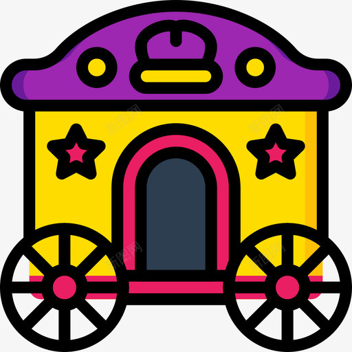 旅行车马戏团45线性颜色图标svg_新图网 https://ixintu.com 旅行车 线性颜色 马戏团45