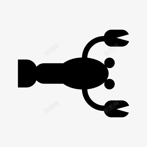 虾生物食物图标svg_新图网 https://ixintu.com 海 海鲜 生物 虾 食物 龙虾