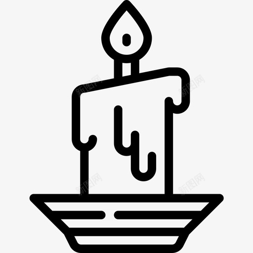 蜡烛照明线性图标svg_新图网 https://ixintu.com 照明 线性 蜡烛