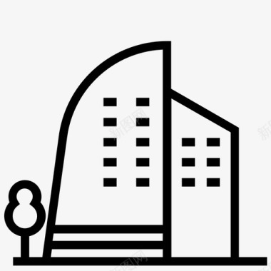 摩天大楼公寓政府办公楼图标图标