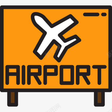机场酒店旅行3线性颜色图标图标
