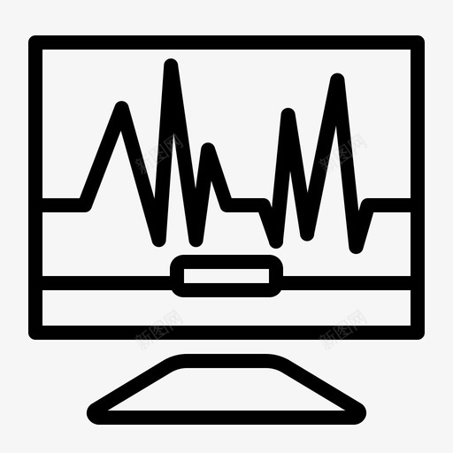 心跳电脑控制图标svg_新图网 https://ixintu.com 健康 医疗保健 心跳 控制 测量 电脑 监控