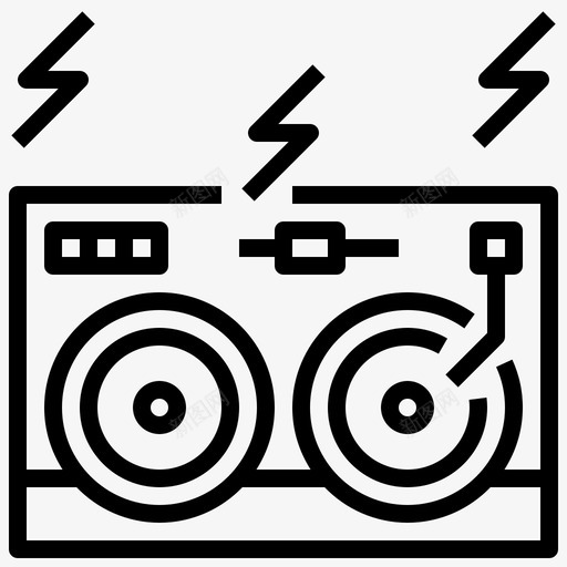 DJ音乐80直系图标svg_新图网 https://ixintu.com DJ 直系 音乐