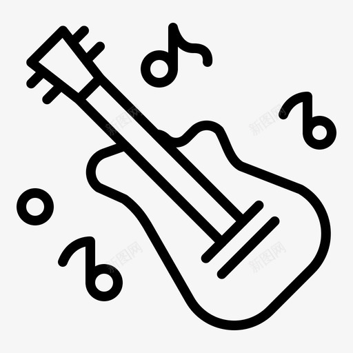 吉他乐器音乐图标svg_新图网 https://ixintu.com 乐器 吉他 国际 爵士 音乐