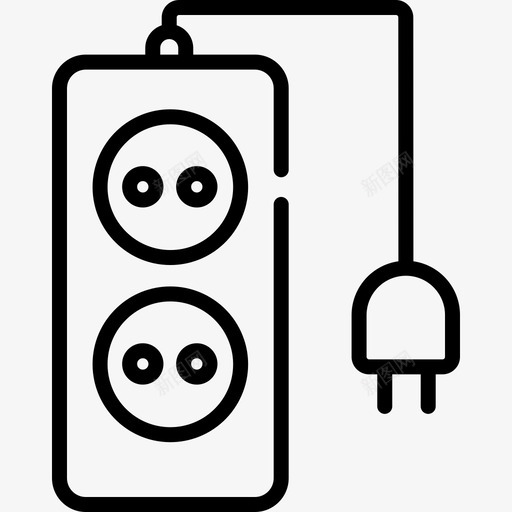 电气插头电子61线性图标svg_新图网 https://ixintu.com 插头 电子 电气 线性