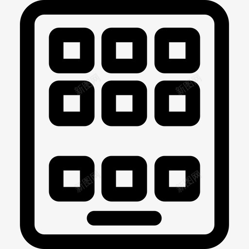 平板电脑数字服务4线性图标svg_新图网 https://ixintu.com 平板电脑 数字 服务 线性