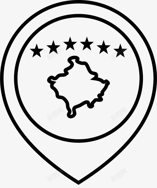科索沃国旗国家世界图标svg_新图网 https://ixintu.com xkx 世界 国家 国旗 科索沃