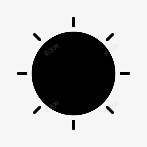 日预测太阳图标svg_新图网 https://ixintu.com 天气 天气字形 太阳 日 晴天 预测