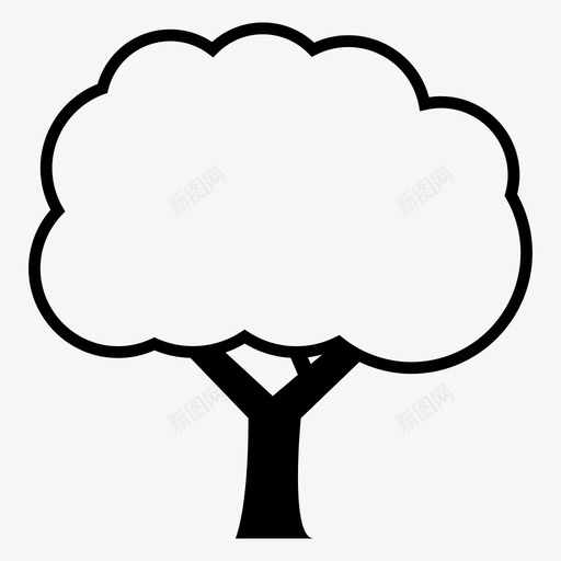 树森林花园图标svg_新图网 https://ixintu.com 树 树叶 森林 植物 自然 花园