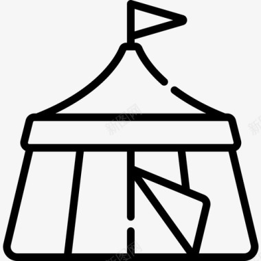 帐篷22号直线型图标图标