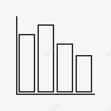统计条形图图表图标图标