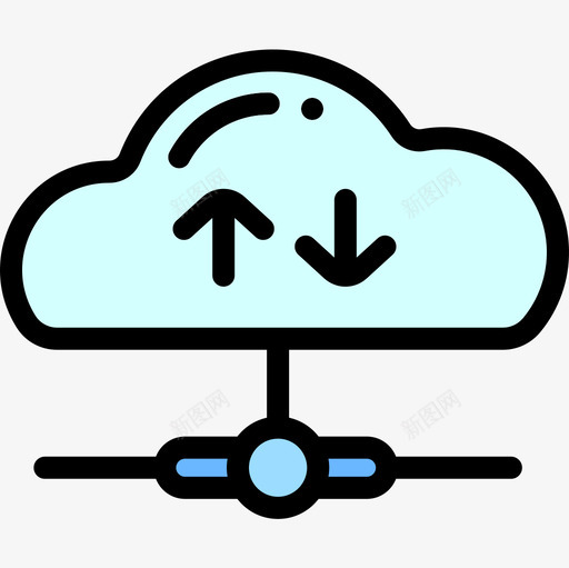 云计算数据库和服务器11线性颜色图标svg_新图网 https://ixintu.com 云计算 数据库 服务器 线性 颜色