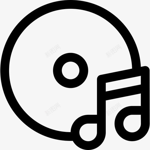 Cd音乐100线性图标svg_新图网 https://ixintu.com Cd 线性 音乐