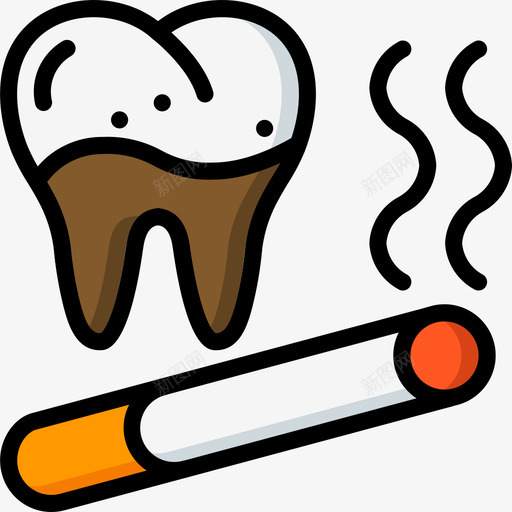 牙齿牙科学8线颜色图标svg_新图网 https://ixintu.com 牙科 牙齿 科学 颜色