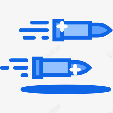 子弹游戏55蓝色图标图标