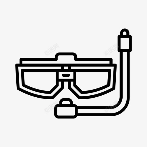 潜水眼镜水下呼吸器潜水面罩图标svg_新图网 https://ixintu.com 度假 旅游 水下呼吸器 潜水眼镜 潜水面罩
